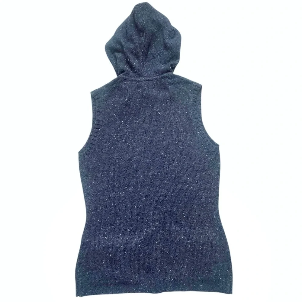 NWT Woolrich Birch Song Hooded Long Vest Wool Blend Sleeveless Cardigan Sz Large